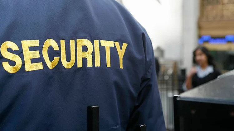 Security guard blue uniform